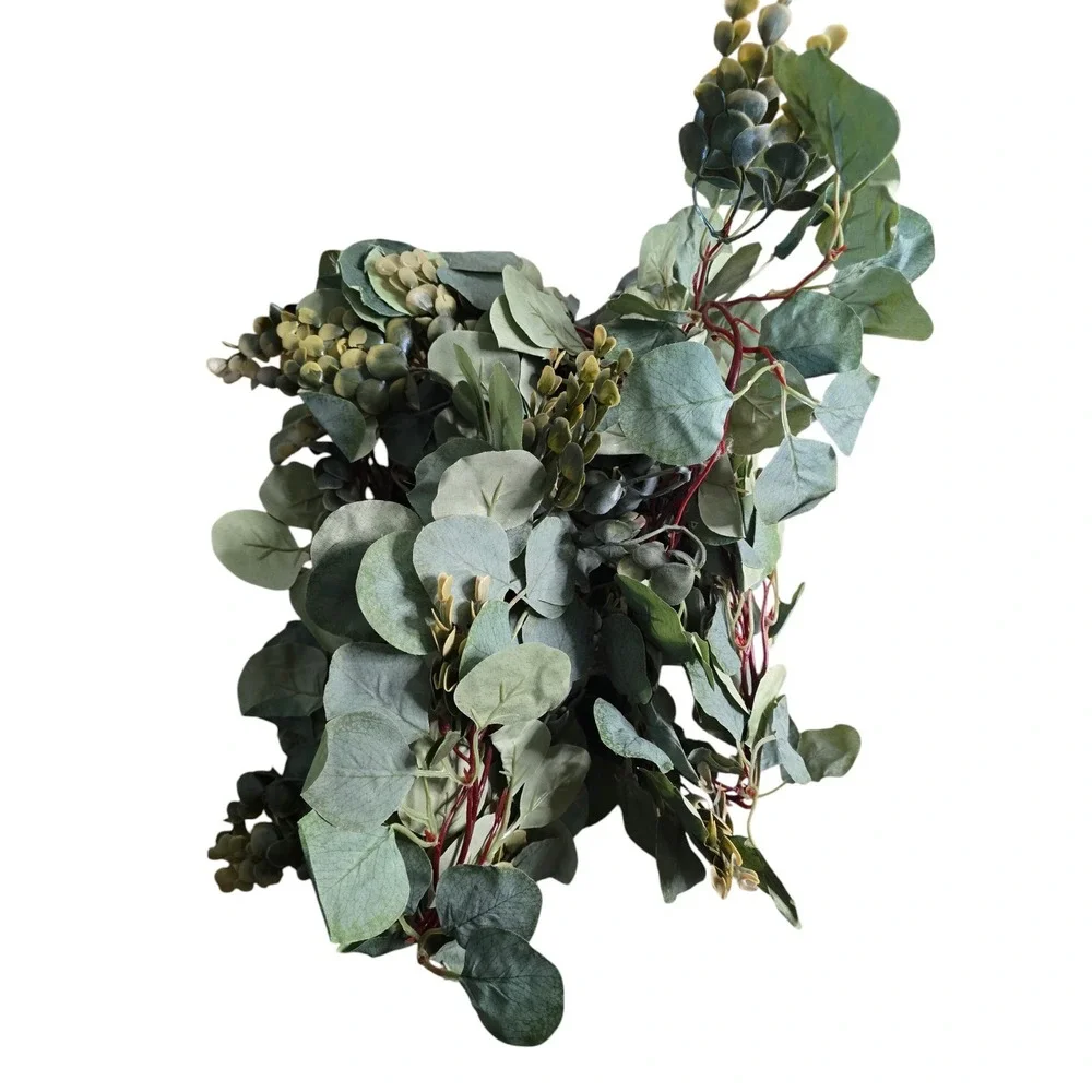 6 Pack Artificial Eucalyptus Garland, 6 ft Faux Silk Eucalyptus Leaves Vines Han